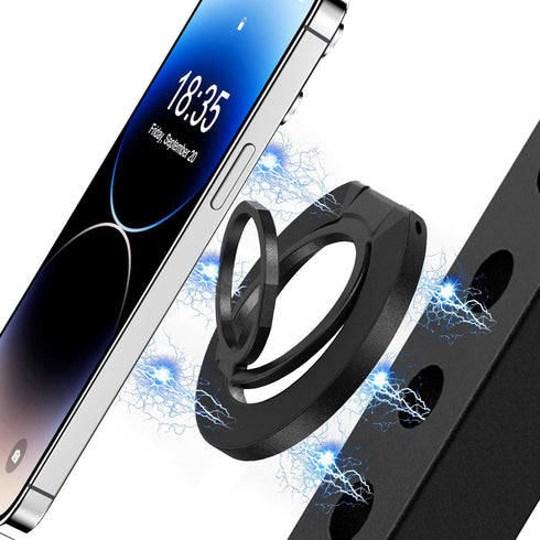 Magnetic Phone Grip for MagSafe, Double-Sided Magnetic Phone Ring Holder Adjustable Phone Finger Grip Stand Compatible with MagSafe Accessories, i...