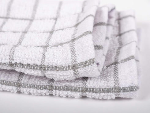 KAF Home Pantry 100% Cotton Checkered Grid Dish Cloths | Set of 6, 12 x 12 Inches | Absorbent and Machine Washable | Perfect for Cleaning Counters...