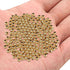200 PCS Gold Filled Spacer Beads, 4mm Smooth Round Gold Spacer Beads Bracelet Filled Beads 14k Small Gold Beads for DIY Layered Necklace Beads Bra...
