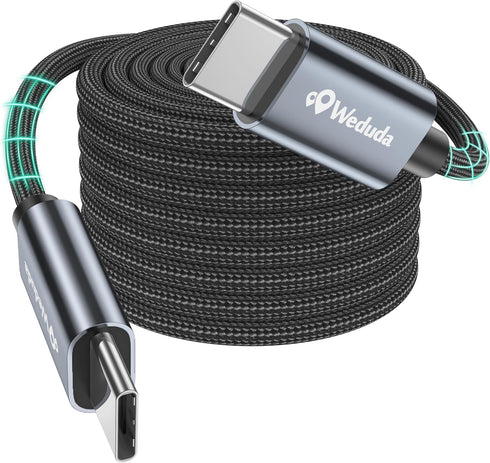 Nylon 100W USB C to USB C Cable 6.6ft, 20V/5A USB 2.0 Type C Fast Charging Cable for New iPad Pro 12.9/11, Air 4/5, Mini 6, MacBook Pro, Air 13 in...