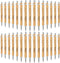 Fumete Wedding Bamboo Retractable Ballpoint Pen, 30 Pieces, Black Ink, Wooden Guest Book Pens for Bridal Shower Games Proposal Bachelor Party Favo...