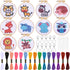 Juinte 10 Pack Stamped Cross Stitch Beginners Kits for Kids Embroidery Starter Cross Kit with Woodland Animal Patterns DIY Needlepoint Sewing Set ...