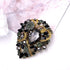 LAXPICOL Women's Vintage Austrian Crystal Elegant Flower Teardrop Brooch Gold Tone...