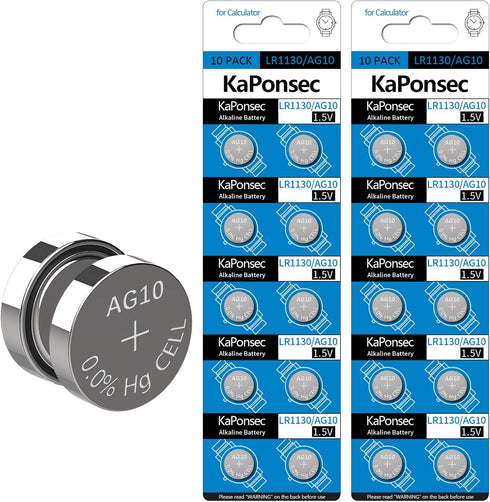 20 Pack LR1130 AG10 389 1.5V Button Coin Cell Battery...