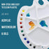 U.S. Art Supply 17-Well Artist Painting Palette (Pack of 2) - Plastic Artist Paint Color Mixing Trays - Art Students, Classroom, Class Craft Proje...