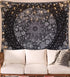 Neasow Bohemian Tapestry Wall Hanging,Black and White Floral Tapestry with Dotted Daisy Medallion Print Bedroom Boho Hippie Home Decor, 60×80 inch...