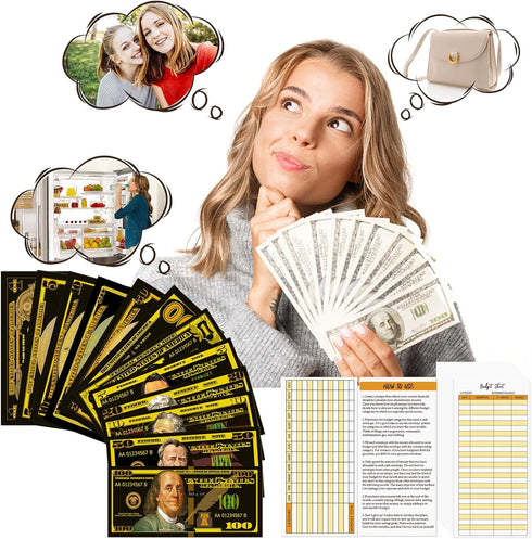 12 Pack Cash Envelopes for Budget Planner System – Money Envelopes for Budgeting and Saving with 12 Expense Tracking Budget Sheets...