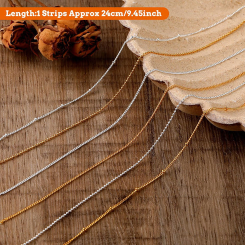 6 Strips Chain Nail Charms,Gold Nail Chains 3D Nail Art Charms Silver Chain Accessories Supplies,Metal Punk Nail Caviar Beads for Nails,DIY Women ...