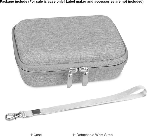 Canboc Hard Carrying Case for NIIMBOT D11 Portable Bluetooth Handheld Label Printer, Mesh Bag fits NiiMbot D11 Label Tape and USB Cable or Other A...
