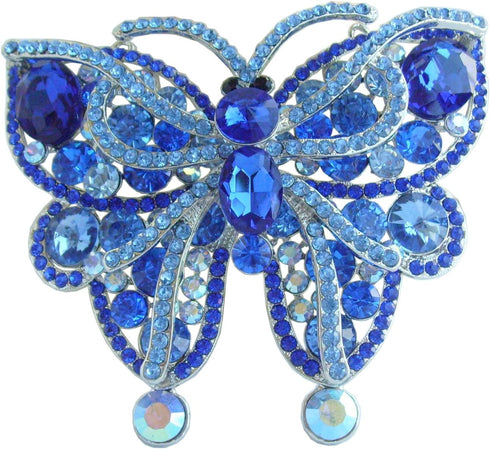 Sindary 3.74" Butterfly Brooch Pin Pendant Rhinestone Crystal Austrian Crystal BZ4921...