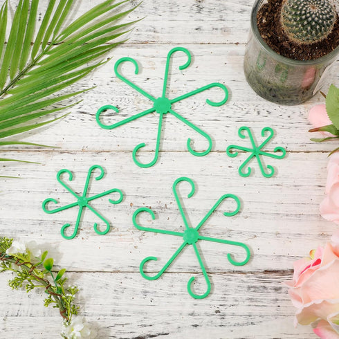 4pcs Climbing Houseplant Stem Supports, Plastic Plant Climbers Stem Holders Reusable Flower Plant Stakes Trellis Stem Hook Growth Accessories for ...