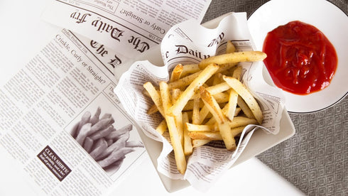Fox Run French Fry Wax Paper Liners, Newsprint, 24-Count...