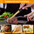 KITWARE Gold Steak Knives Set of 6 pcs with Gift Box, 4.5 inch Stainless Steel Steak sets, Serrated Edge Metal Knife Sets for Dinner Table, Knife ...