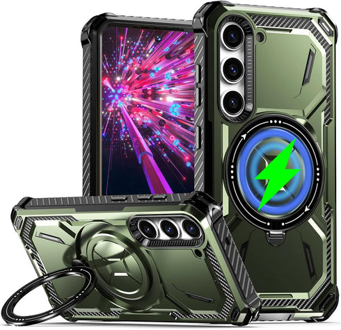 Ysnzaq Magnetic Case for Samsung Galaxy S23+, Military Grade Shockproof Heavy Duty Protective with Kickstand Phone Case for Samsung Galaxy S23 Plu...