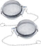U.S. Kitchen Supply - 2 Premium Stainless Steel Tea Ball Strainer Infusers - 2.1" Size with Extra Fine Mesh - Steep Loose Leaf Tea, Herbal, Spices...
