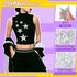 Geosar 120 Pcs 4 Sizes Iron on Star Patches Star Shaped Rhinestone Appliques Adhesive Glitter Appliques Embellishments for DIY Crafts Clothes Grad...