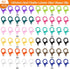 60Pcs Hard Plastic Lobster Claw Clasps Clip,12Colors Jewelry Necklace Clasps Metal Alloy Lobster Clasps?Curved Clip Fastener Hook for for DIY Jewe...