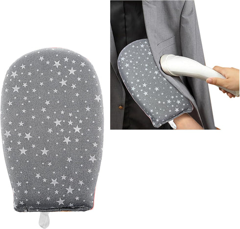 Garment Steamer Ironing Gloves, Heat Resistant Waterproof Ironing Mitt Anti steam Glove Mini Ironing Board Garment Steamer Accessories with Finger...