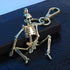 Foldable Skeleton Pendant Key Chain for Men Women Antique Silver Color Metal Alloy Skull Bag Charm Fashion...