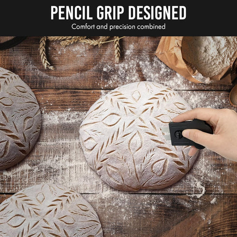 MEKER Bread Lame, Extractable Magnetic Dough Scoring Tool for Sourdough Bread Baking & Making, Includes Scoring Patterns Booklet and 10 Razor Blad...