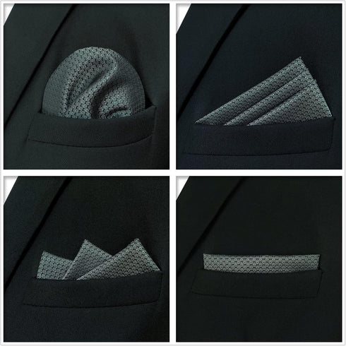 SHLAX&WING 5 Pieces Assorted Mens Silk Pocket Square Handkerchiefs Set 71...