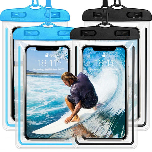 4 Pack Waterproof Phone Pouch Case with Lanyard - Cellphone Dry Bag IPX8 for iPhone 15 14 13 12 Pro Max Vacation Pool Beach Swimming Essentials...