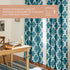 TOWN & COUNTRY EVERYDAY Ironwork Geo Trellis Sateen Indoor Curtains, Room Darkening Blackout, Grommet Top, Energy Efficient, 2-Pack Set, 52"x96", ...
