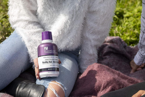 Rejuvicare Liquid Collagen Beauty Formula with Amino Acids, Protein and Biotin, Delicious Grape Flavor, Purple 16 oz ,32 servings...