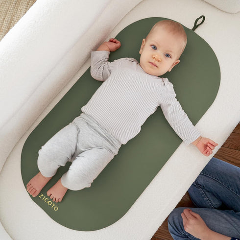 Beautiful Baby Diaper Changing Mat Made of Vegan Leather - Soft and Easy to Wipe Changing Pad for Travel or at Home Use - Lightweight and Foldable...