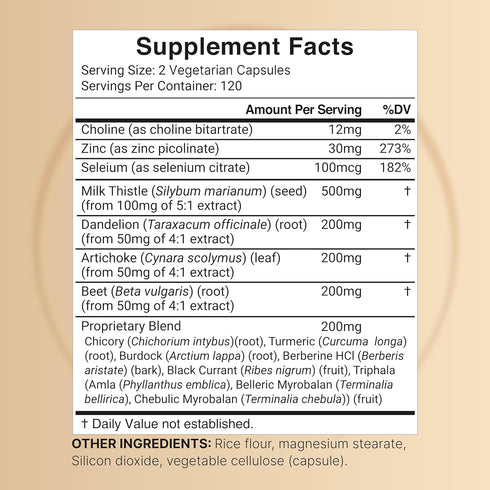 Liver Cleanse Detox & Repair Supplement, 240 Veggie Capsules|15-in-1 Complex with Milk Thistle 500mg, Dandelion Root 200mg, Artichoke 200mg, Black...