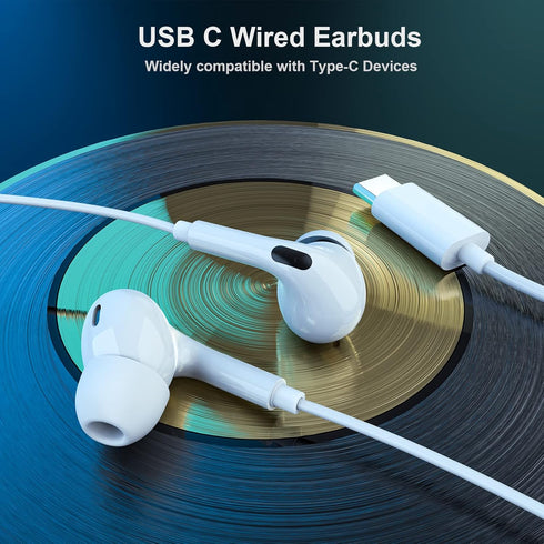 COOYA USB C Headphones Type C Wired Earbuds for Samsung S24 Ultra S23 S22 S21 S20 A54 Galaxy Flip5 4 DAC HiFi Stereo Headsets+Mic in-Ear Earphones...