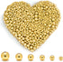 50Pcs 14K Gold Spacer Beads, 2/3/4/5/6/8mm Round Loose Beads for Jewelry Making, Small Smooth Beads Ball Beads Seamless Bead for DIY Bracelet Jewe...