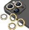 AGVEE 3+3 Camera Lens Protector for iPhone 15 Pro 6.1" / 15 Pro Max 6.7", Bling Diamond & Bling Glitter Metal Ring 9H Tempered HD Glass Camera Pro...