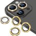 AGVEE 3+3 Camera Lens Protector for iPhone 15 Pro 6.1" / 15 Pro Max 6.7", Bling Diamond & Bling Glitter Metal Ring 9H Tempered HD Glass Camera Pro...