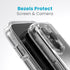 Speck Clear iPhone 15 Pro Max Case - Slim, Drop Protection - Scratch Resistant, Anti-Yellowing, 6.7 Inch Phone Case - GemShell Clear/Platinum Glit...