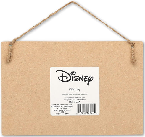 Disney Mickey Mouse Hanging Wood Measuring Sign - Measure Once, Smile Twice for Kitchen or Dining Room...