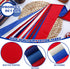 Hosuly 40 Pcs Patriotic Fabric Memorial Day Fabric Strips 4th of July Quilting Roll 2.6 Inch Independence Day Patchwork Roll Fabric Red Blue White...