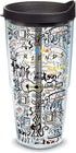 Tervis Friends Pattern Made in USA Double Walled Insulated Tumbler Travel Cup Keeps Drinks Cold & Hot, 24oz, Classic...