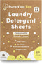Laundry Detergent Sheets - 36 Sheets (up to 72 Loads) - Fresh Linen Scent - Ideal for Sensitive Skin, Baby Clothes, Travel, & Dorm Living, Eco-Fri...