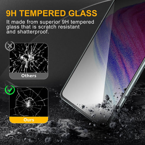3 Pack Privacy Screen Protector for Samsung Galaxy A53 With 3 Pack Camera Lens Protector, Anti Spy Tempered Glass 9H Hardness, Black Protector Ant...