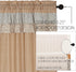 VHC Brands Kaila Country Cottage Ruffled Gold Ticking Stripe Curtain Valance 16x60...
