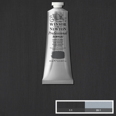 Winsor & Newton Professional Acrylic Paint, 60ml (2-oz) Tube, Graphite Grey...