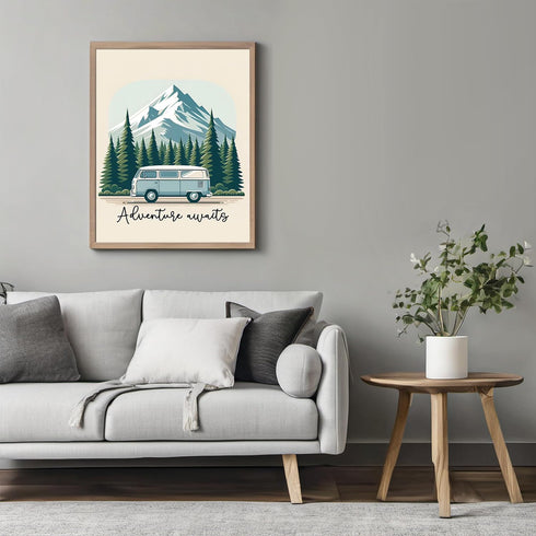 Posterizer 1 pcs-Adventure Awaits-Nature Travel Poster-Adventure Wall Art-Landscape & Nature Art- Gift for Nature and Beach Lovers-Living Room Bed...