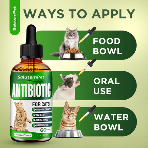 Natural Antibiotics for Cats | Cat Antibiotics | Supports Cat Allergy Relief | Cat Itch Relief | Cat Allergy Support | Cat Multivitamin | Pet Anti...