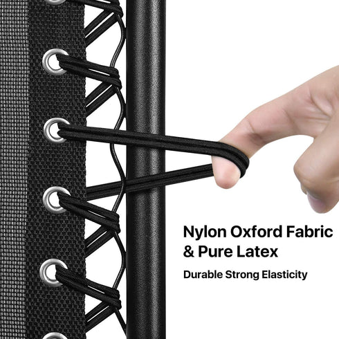 Flexzion Replacement Cord for Gravity Chair - 4 Black Cords (2 Long 2 Short) - Universal Nylon Laces Repair Kit for Zero Gravity, Bungee, String, ...