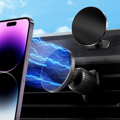 UBeesize Magnetic Car Phone Holder, Compatible with iPhone 14/13 Pro/Max/Mini, 360 Swivel, Easy Access, Wide Compatibility...