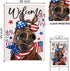 Welcome 4th of July Donkey Patriotic Decorative Flag, America Stars Stripes Firework Garden Yard Outside Decorations, American USA Outdoor Large H...