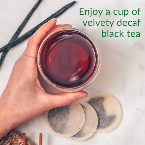 The Republic of Tea - Decaf Vanilla Almond Black Tea Tin, 50 Tea Bags, Environmentally- Friendly Decaffeinated Tea...