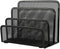 VANRA Small Letter Sorter Desktop File Holder Organizer Metal Mesh with 3 Vertical Upright Compartments (Black)...