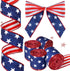 20 Yards Patriotic Wired Edge Ribbon 4th of July Star Strip Burlap Ribbon Red Blue White American Flag Decorative for Independence Day Memorial Da...